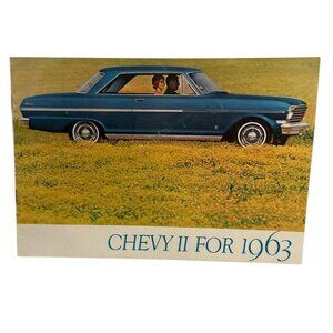 Vtg 1963 Chevy II Chevrolet Brochure Nova Wagons Advertisement 16 Color Pages